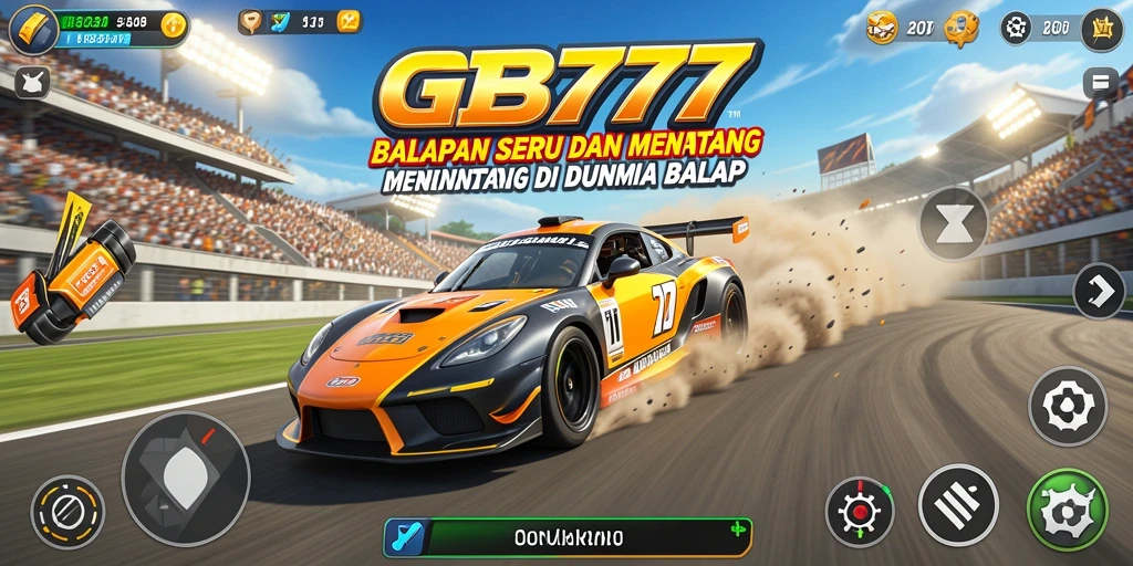 Screenshot game GB777 menampilkan aksi balap yang mendebarkan.