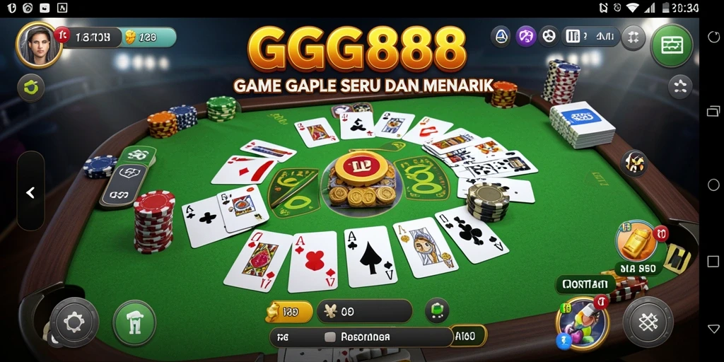 Tampilan gameplay Gaple yang menarik dan interaktif.