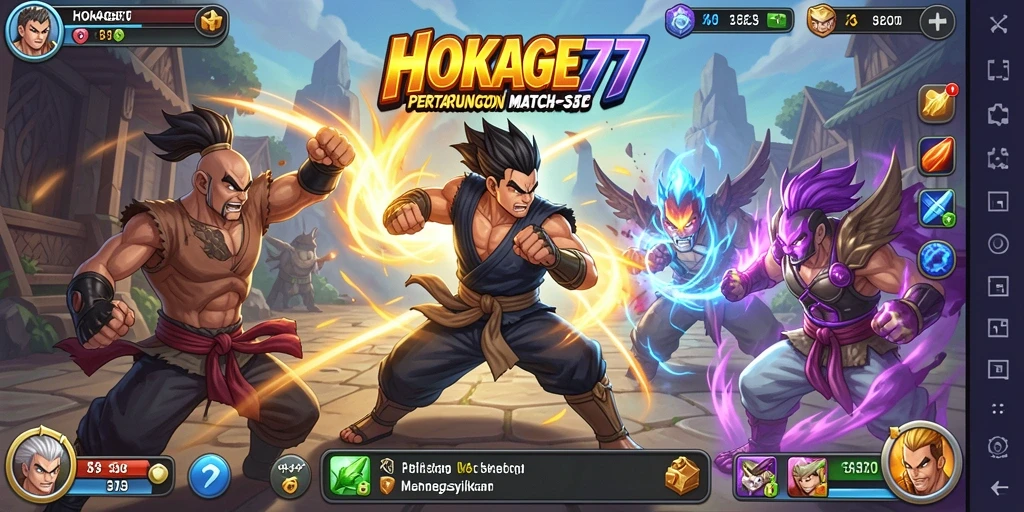 Tampilan gameplay HOKAGE77 dalam aksi Match-3 yang seru.