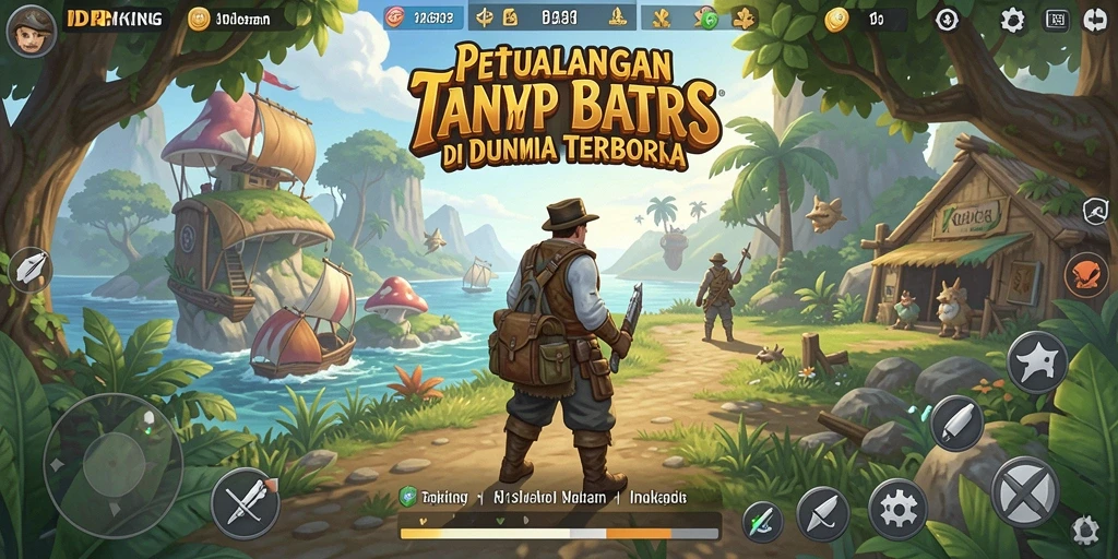 Tangkapan layar <strong>IDPKING</strong> menampilkan petualangan seru dalam dunia terbuka yang menakjubkan.