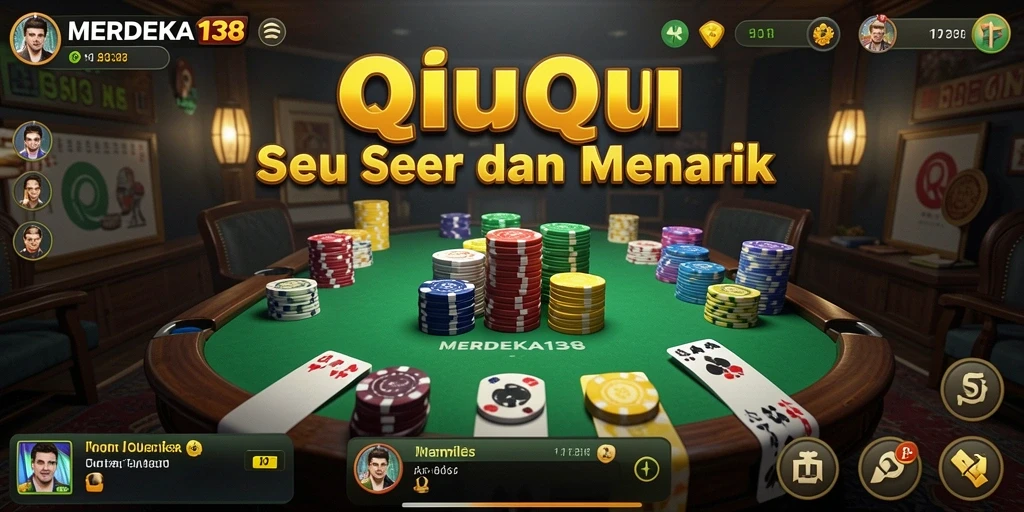 Tampilan menarik dari gameplay QiuQiu di MERDEKA138.
