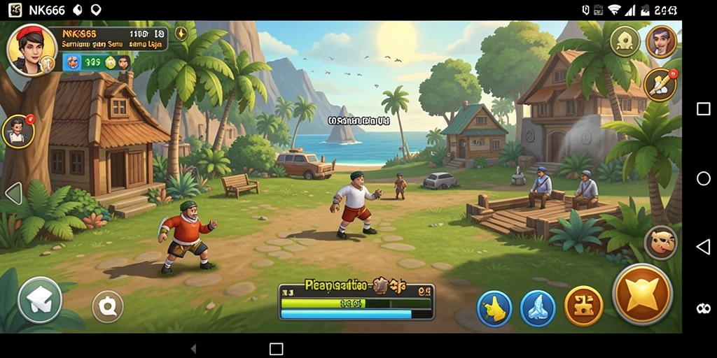 Tampilan menarik dari gameplay NK666 yang penuh warna.