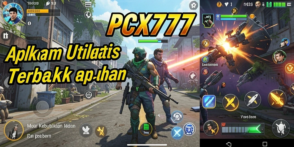Tampilan utama dari PCX777 dengan fitur utilitas yang menarik.