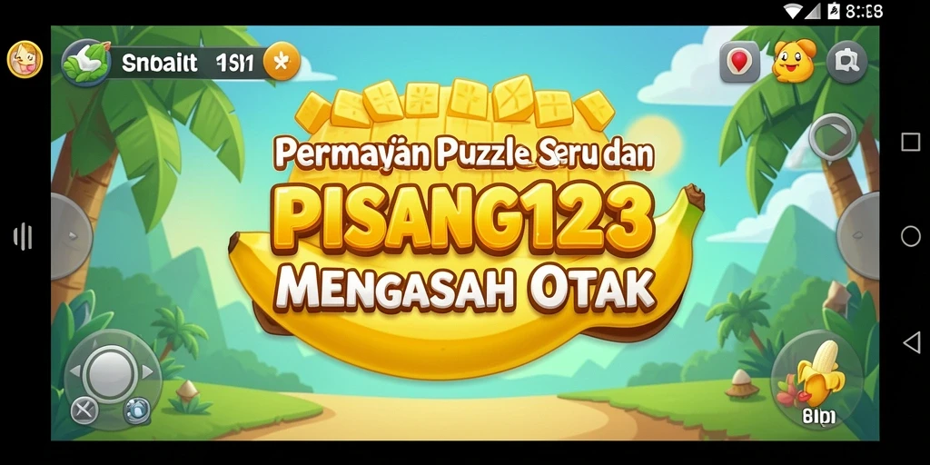 Screenshot gameplay PISANG123 menampilkan serunya menyusun puzzle.