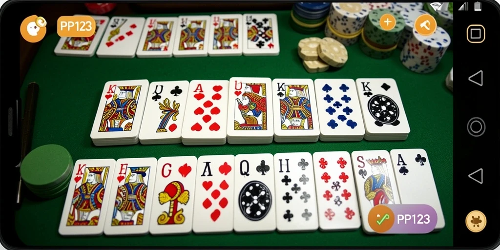 Screenshot gameplay PP123 yang menampilkan keseruan bermain Domino.