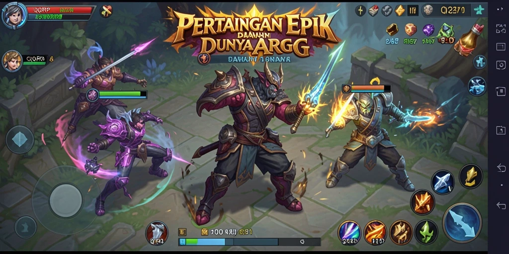 Gameplay seru dalam dunia fantasi QQRP yang penuh aksi.