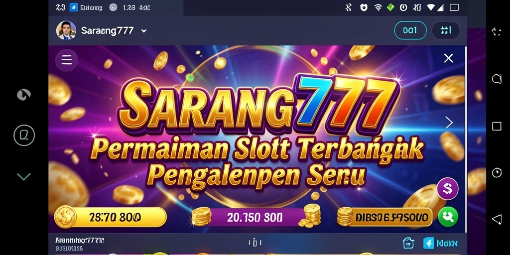 Screenshot SARANG777 dengan gameplay Slot yang mendebarkan.