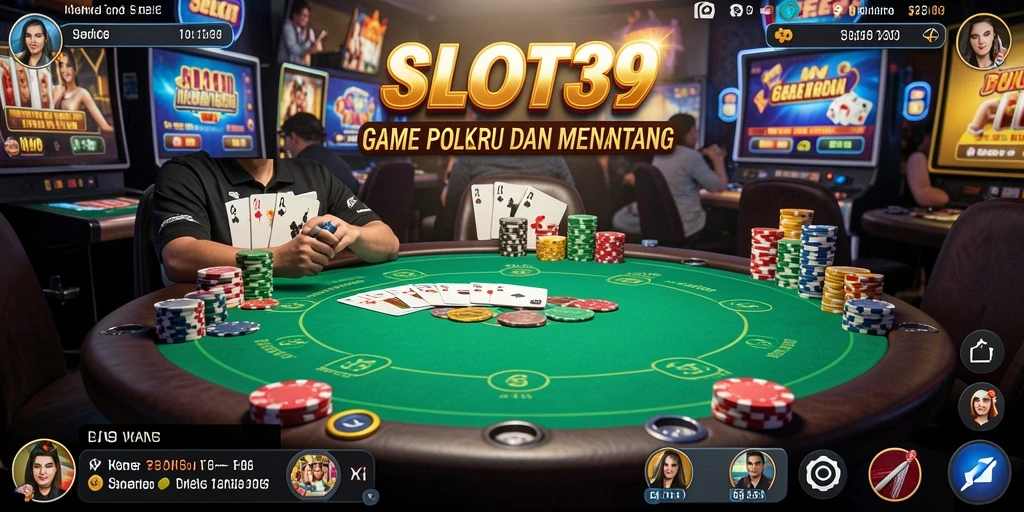 Gameplay menegangkan di SLOT39 saat bermain poker.