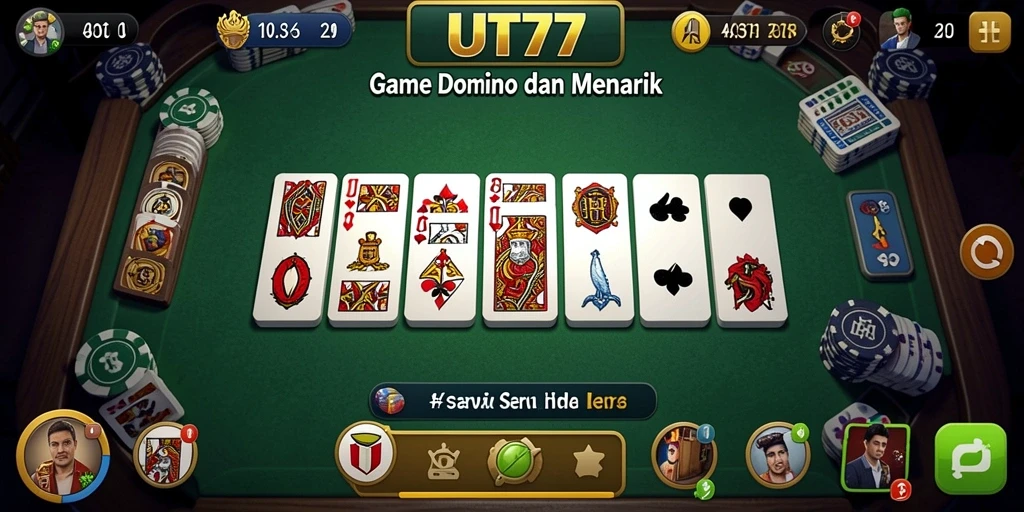 Tampilan gameplay seru dalam permainan Domino UT77.